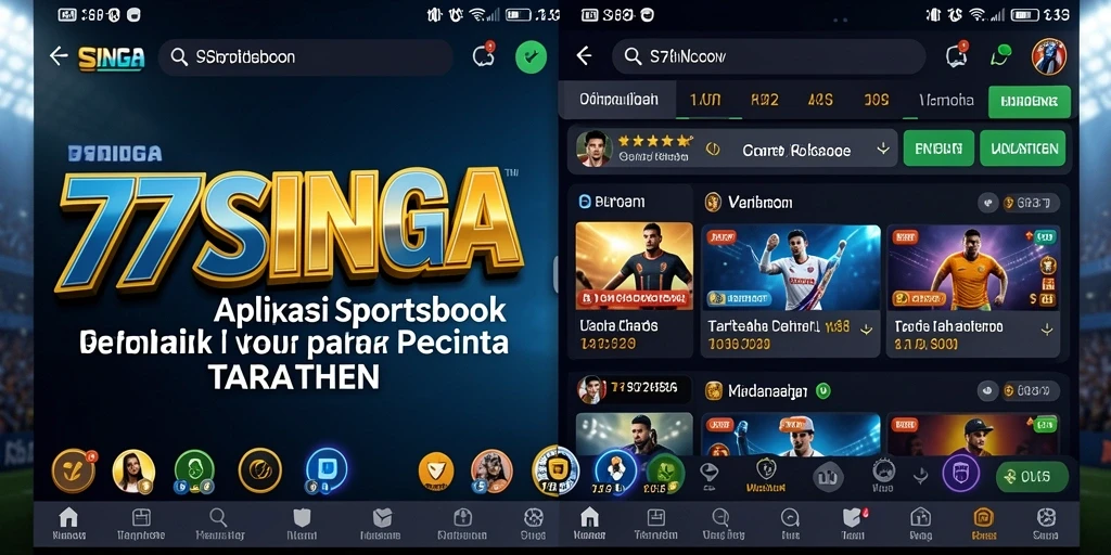 Tampilan screenshot utama 77SINGA saat gameplay Sportsbook.