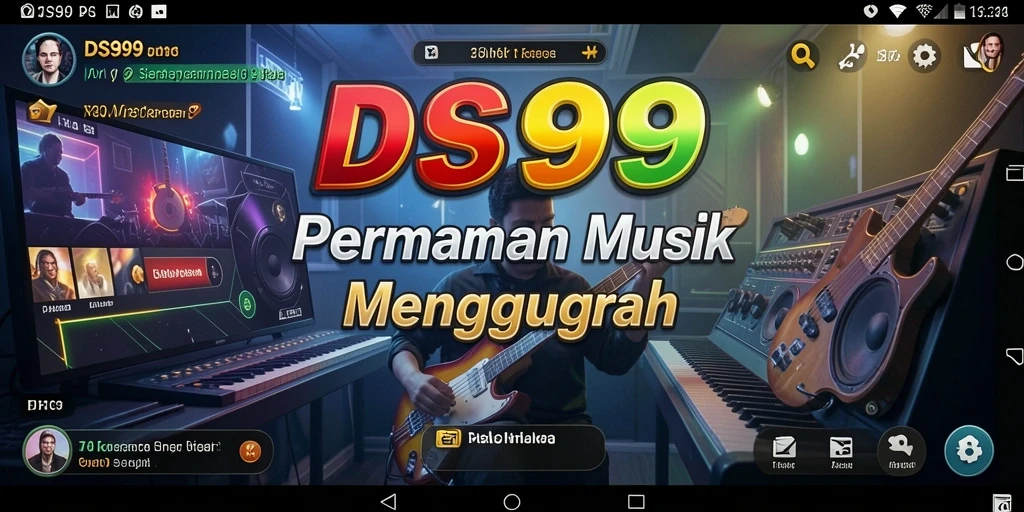 Screenshot gameplay DS99 menampilkan aksi dan interaksi permainan musik.