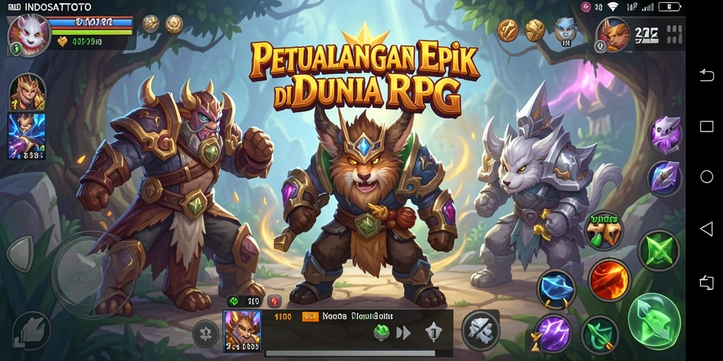 Screenshot gameplay <strong>INDOSATTOTO</strong> menampilkan aksi pertarungan seru dan karakter yang memukau.