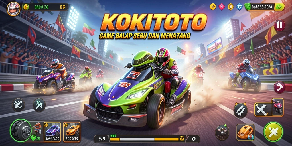 Tampilan gameplay KOKITOTO yang mendebarkan dan penuh aksi.