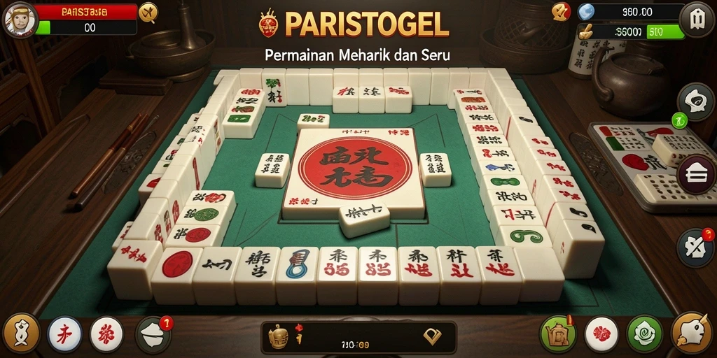 Tampilan gameplay menarik dalam permainan Mahjong PARISTOGEL.
