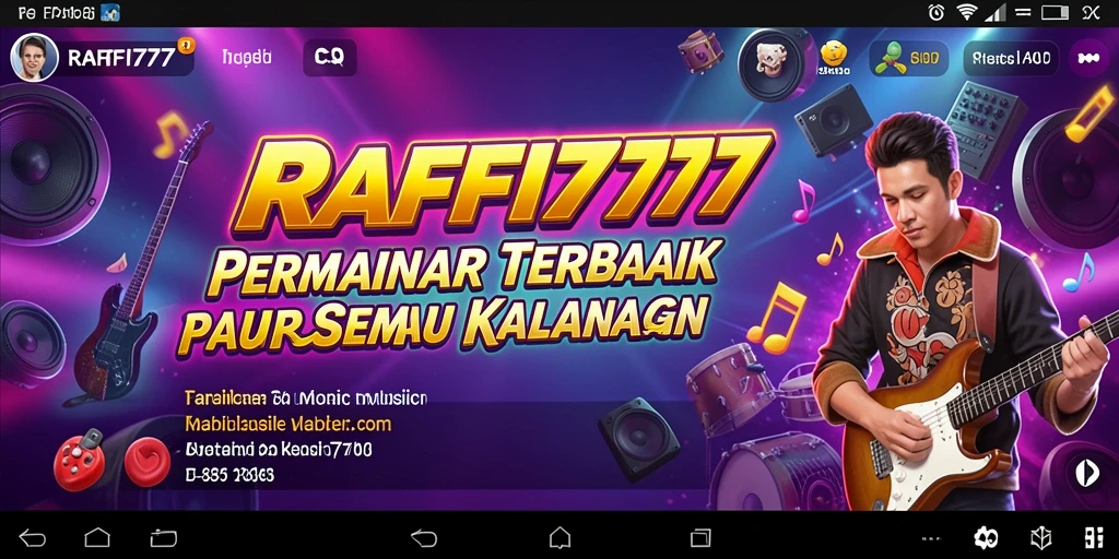 Screenshot gameplay RAFFI777 menampilkan keseruan bermain musik.