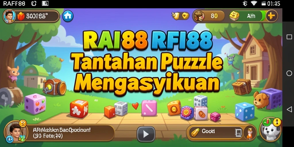 Tangkapan layar utama RAFI88 menampilkan gameplay Puzzle yang seru.