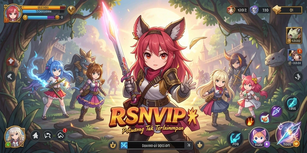 Screenshot RSNVIP menunjukkan karakter Anime dalam aksi seru dan menarik.