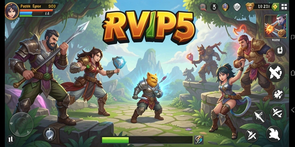Tampilan gameplay RPG RVIP5 yang seru dan penuh aksi.