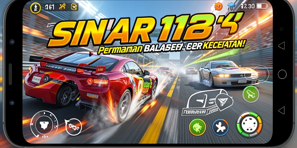Tampilan gameplay balap yang seru dan mendebarkan di SINAR123.