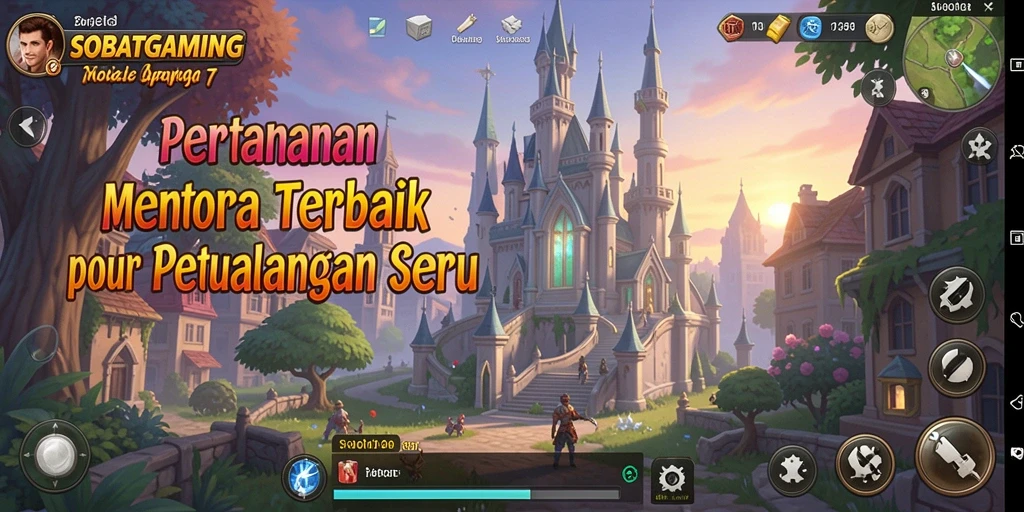 Tampilan gameplay SOBATGAMING dengan suasana pertahanan menara yang seru.