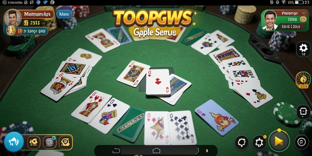 Screenshot gameplay Gaple TOOPGWS yang seru dan interaktif.