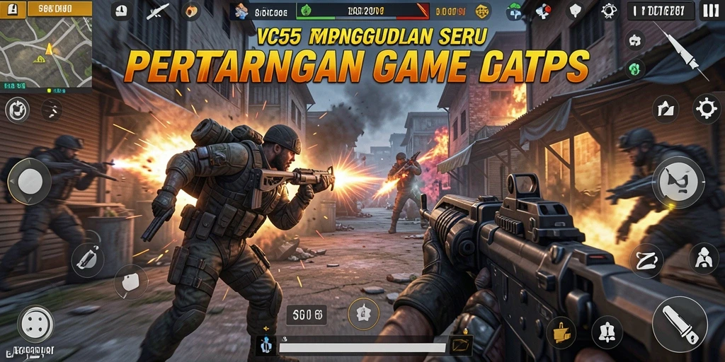 Gameplay mendebarkan dari VC55 di tengah pertempuran TPS.