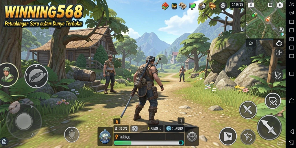 Tampilan gameplay mendebarkan di dunia terbuka WINNING568.